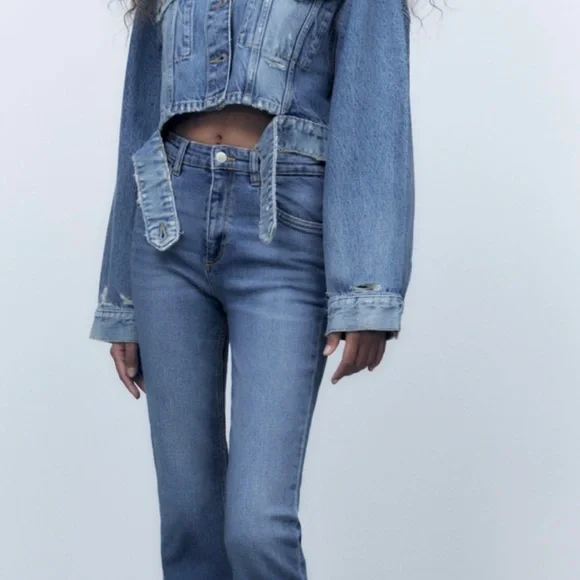 Zara cropped flare size 4 NWT - Picture 3 of 5